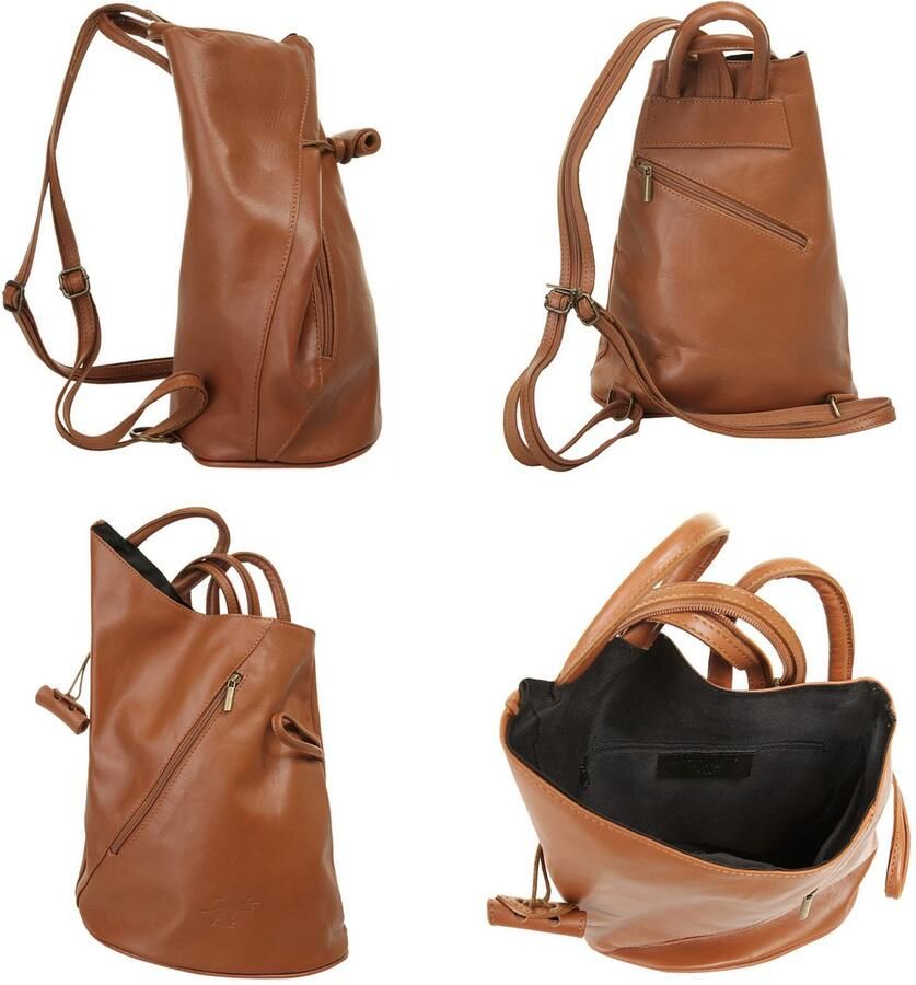 Sa tha Look Rugzak echt leer made in italy - Foto 2