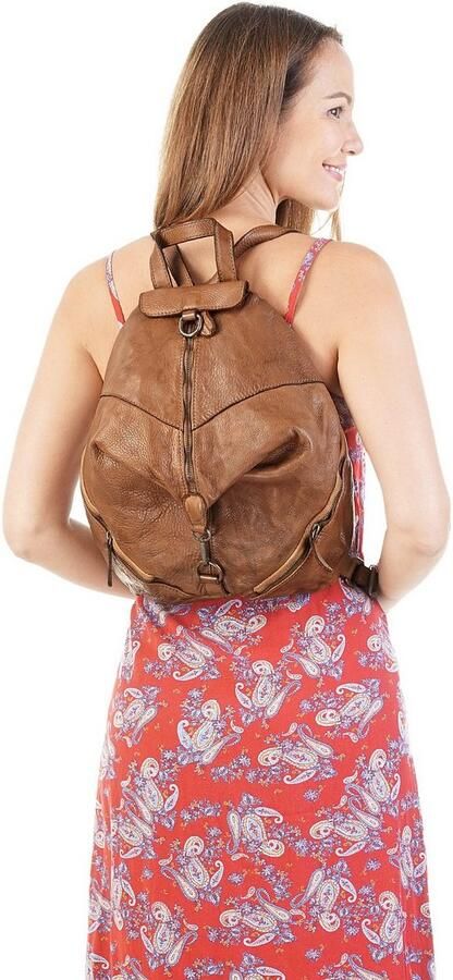 Sa tha Look Rugzak echt leer made in italy - Foto 8