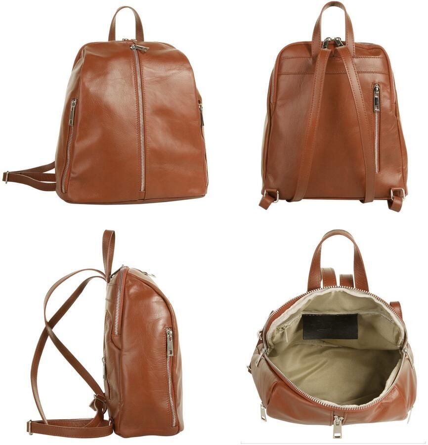 Sa tha Look Rugzak echt leer made in italy