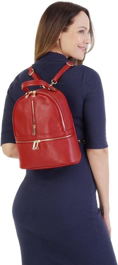 Sa tha Look Rugzak echt leer made in italy - Foto 6