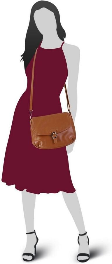 Sa tha Look Schoudertas echt leer made in italy - Foto 6