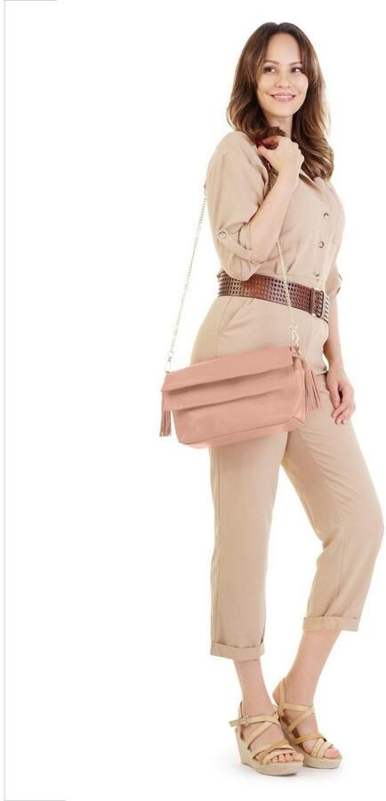 Sa tha Look Schoudertas echt leer made in italy - Foto 2