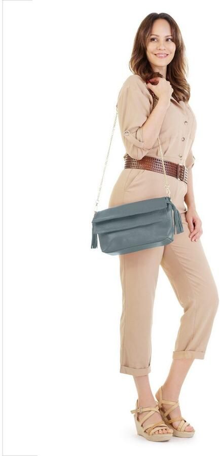 Sa tha Look Schoudertas echt leer made in italy - Foto 2