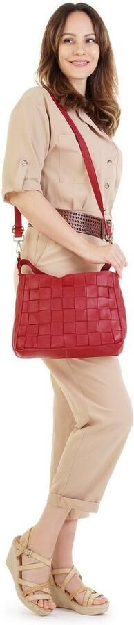 Sa tha Look Schoudertas echt leer made in italy - Foto 2