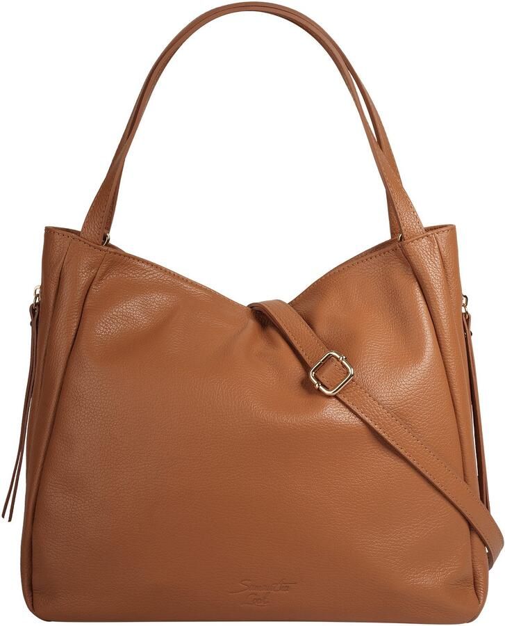 Sa tha Look Schoudertas echt leer made in italy - Foto 6