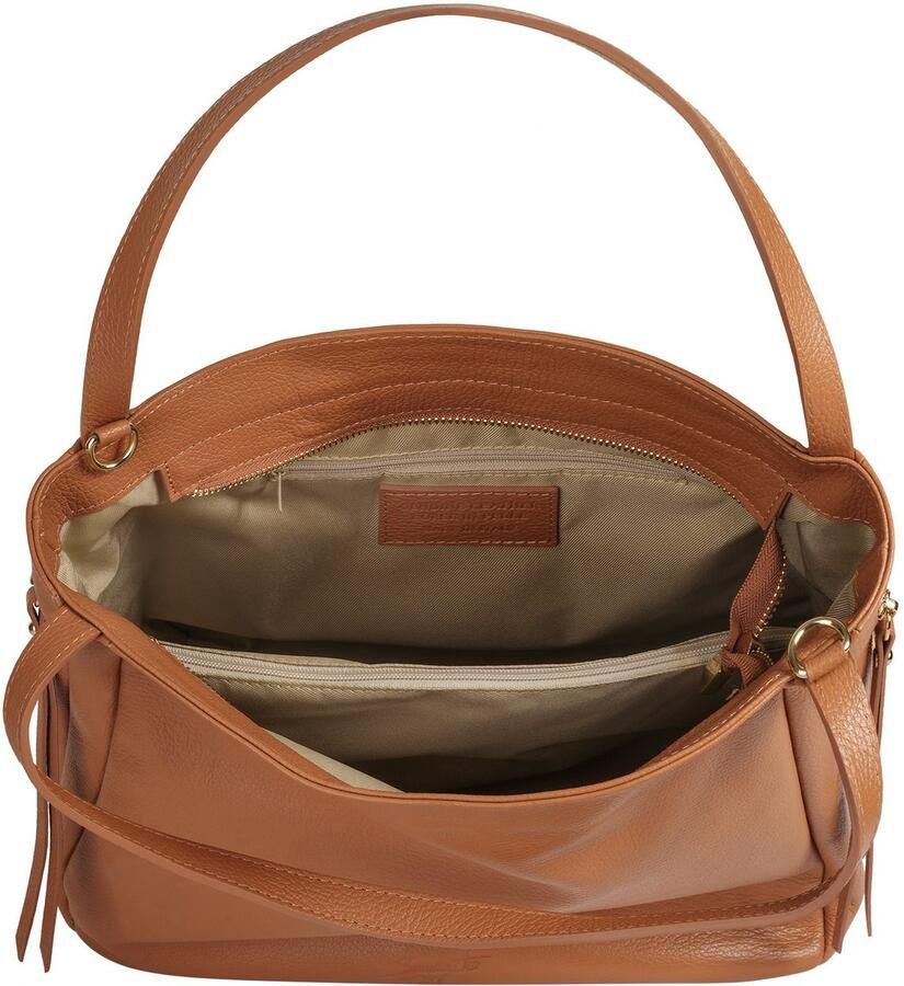 Sa tha Look Schoudertas echt leer made in italy