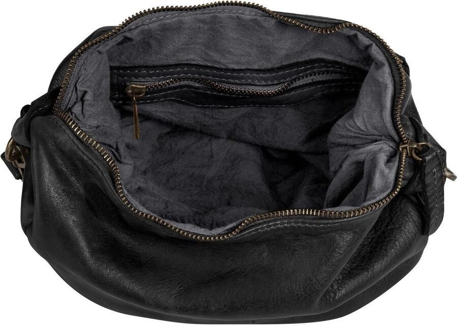 Sa tha Look Schoudertas echt leer made in italy