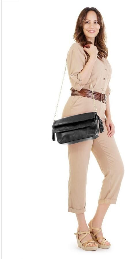 Sa tha Look Schoudertas echt leer made in italy - Foto 2