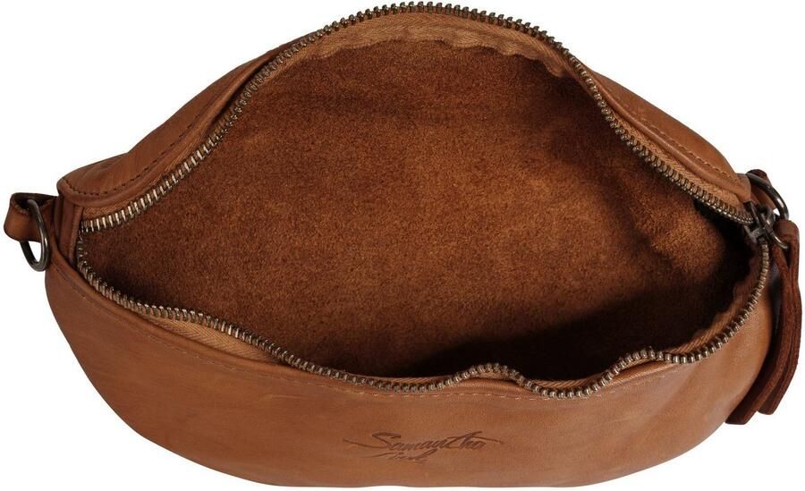 Sa tha Look Schoudertas echt leer made in italy