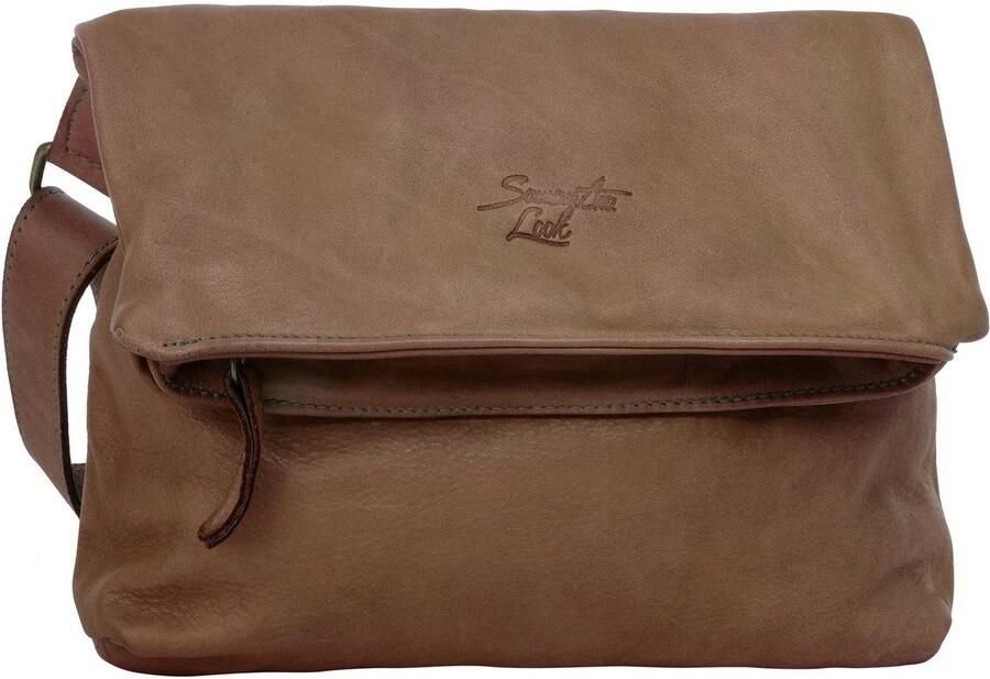 Sa tha Look Schoudertas echt leer made in italy - Foto 3