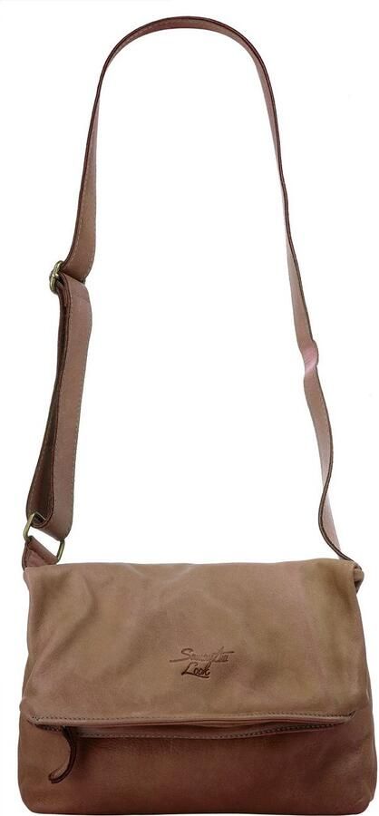 Sa tha Look Schoudertas echt leer made in italy - Foto 5