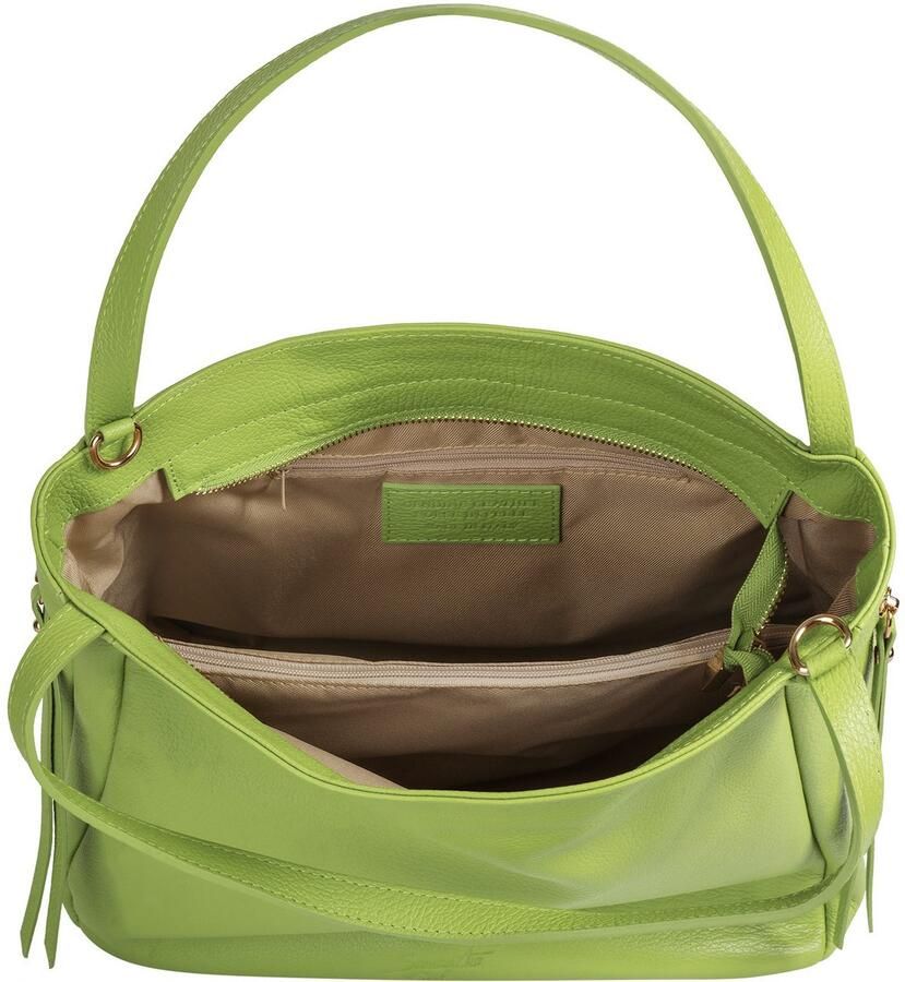 Sa tha Look Schoudertas echt leer made in italy