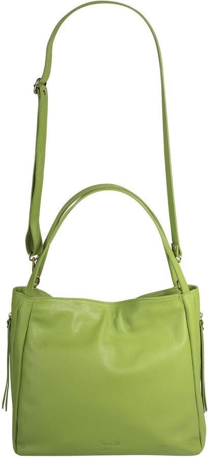 Sa tha Look Schoudertas echt leer made in italy - Foto 4