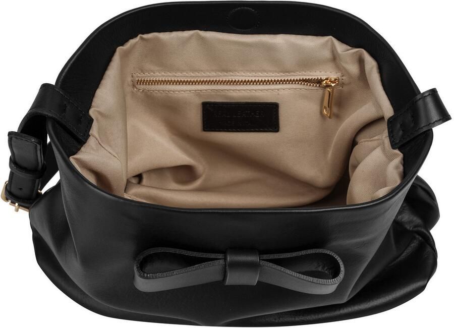 Sa tha Look Schoudertas echt leer made in italy