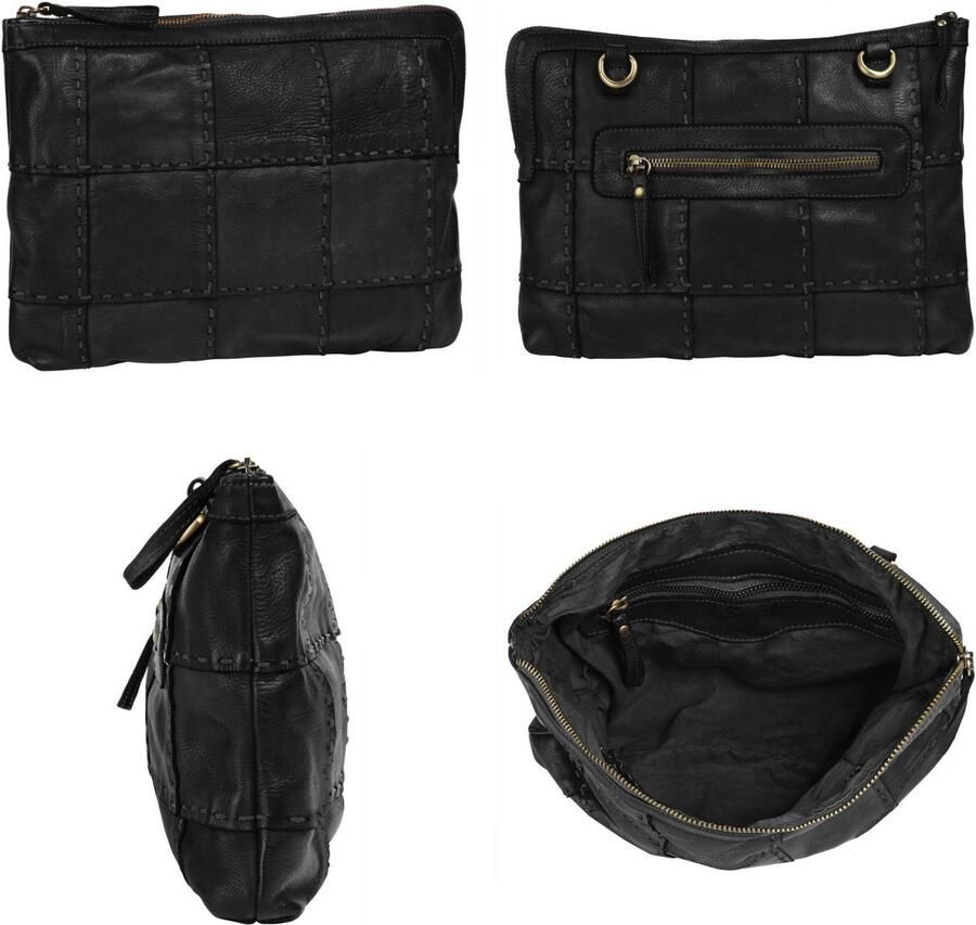 Sa tha Look Schoudertas echt leer made in italy