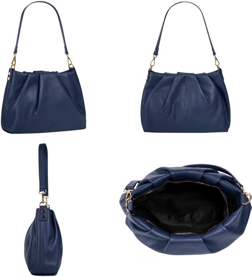 Sa tha Look Schoudertas echt leer made in italy