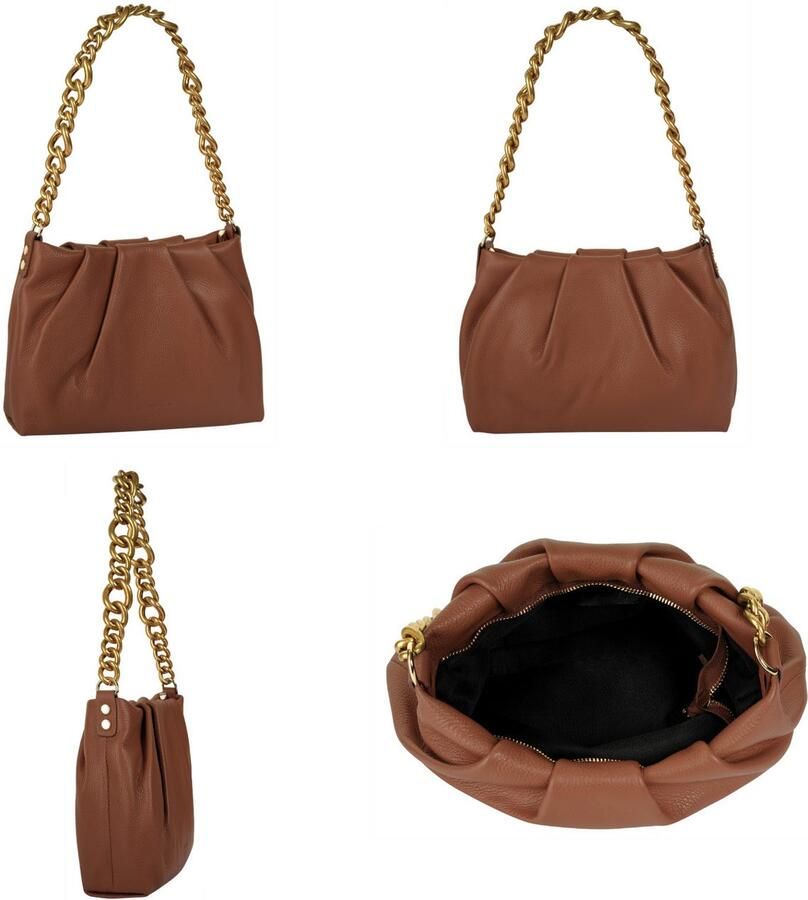 Sa tha Look Schoudertas echt leer made in italy