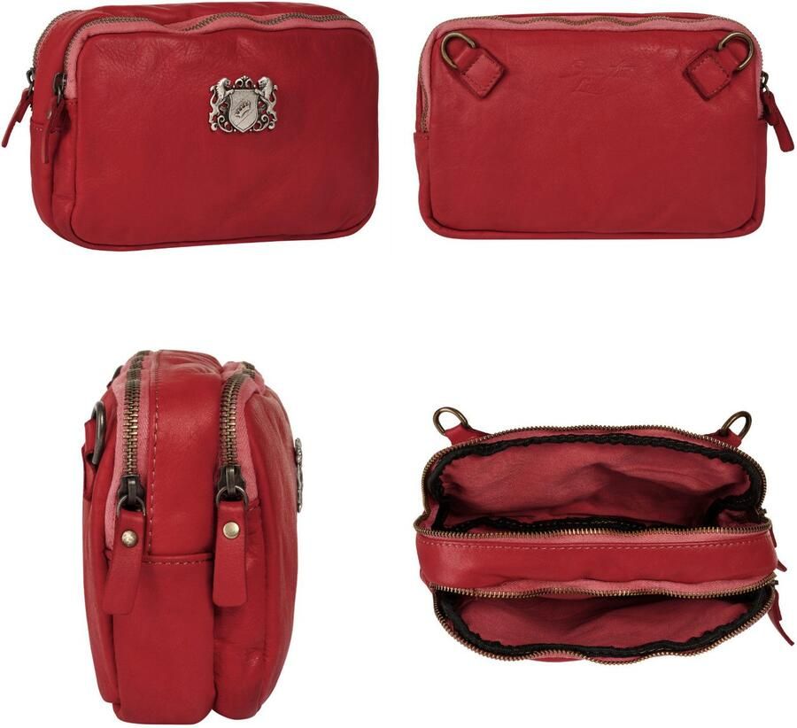 Sa tha Look Schoudertas echt leer made in italy