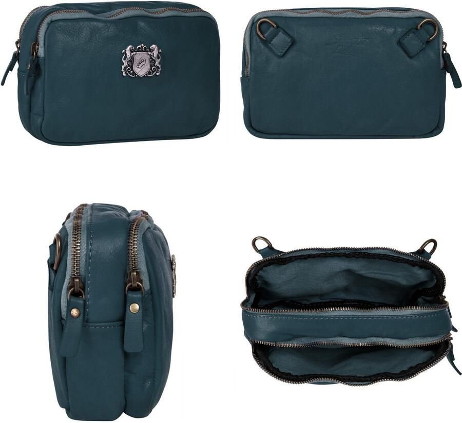 Sa tha Look Schoudertas echt leer made in italy