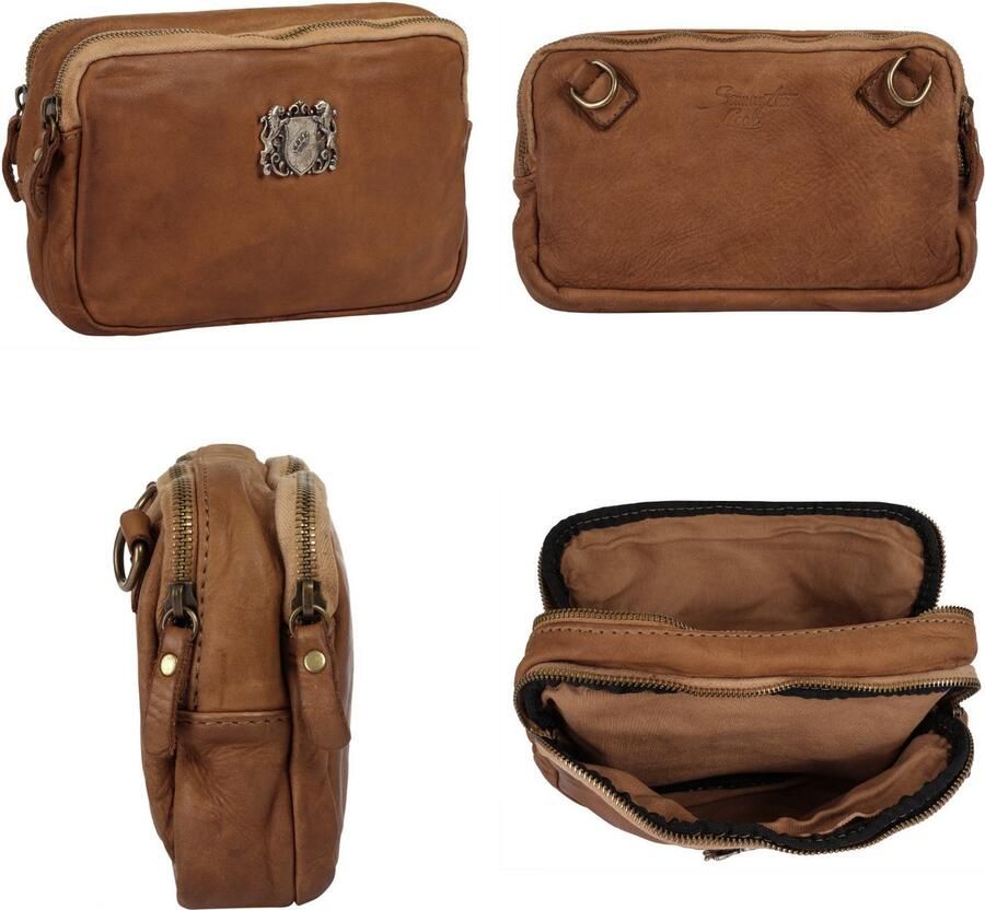 Sa tha Look Schoudertas echt leer made in italy