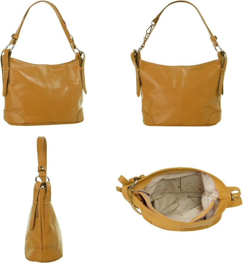 Sa tha Look Schoudertas echt leer made in italy