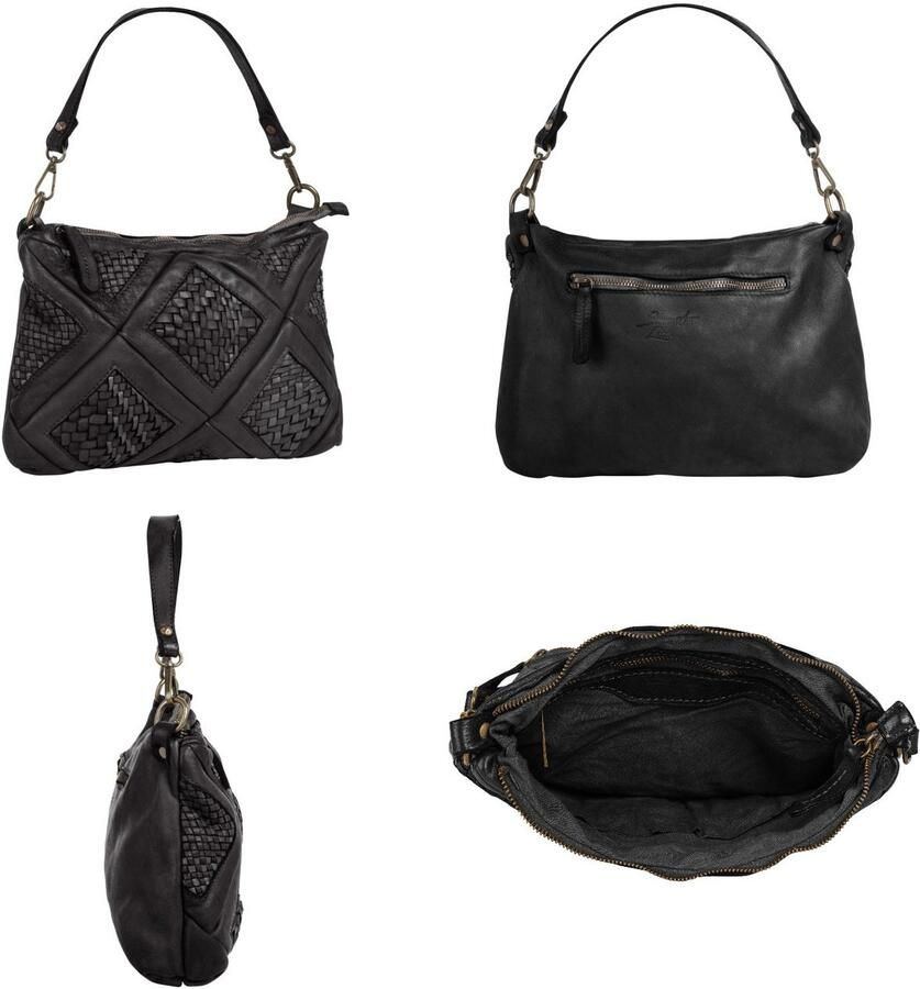 Sa tha Look Schoudertas echt leer made in italy