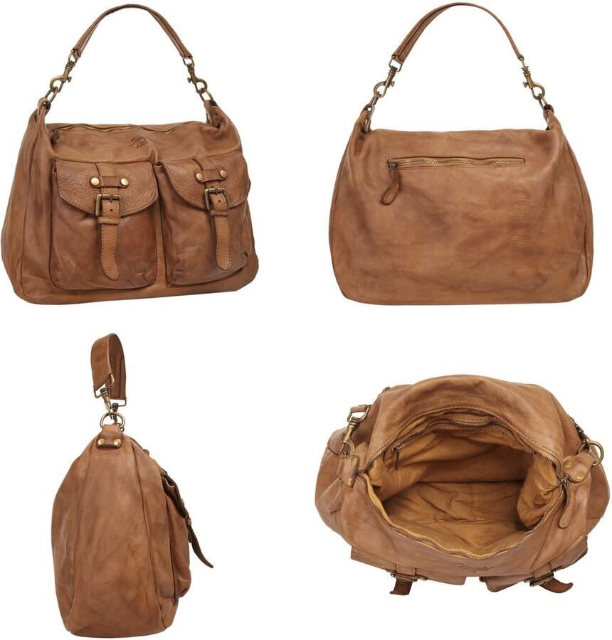 Sa tha Look Schoudertas echt leer made in italy - Foto 2