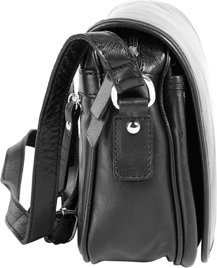 Sa tha Look Schoudertas echt leer made in italy