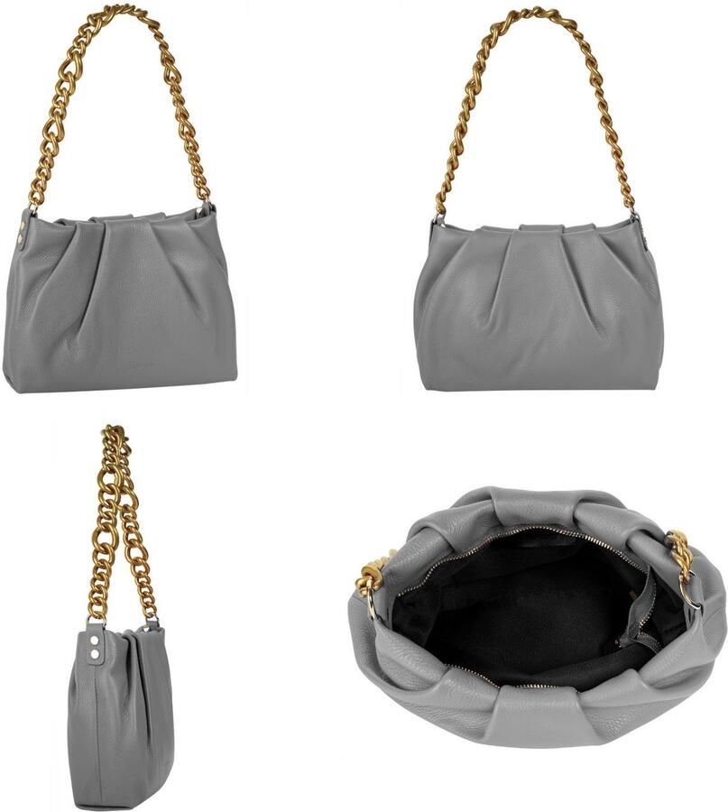 Sa tha Look Schoudertas echt leer made in italy