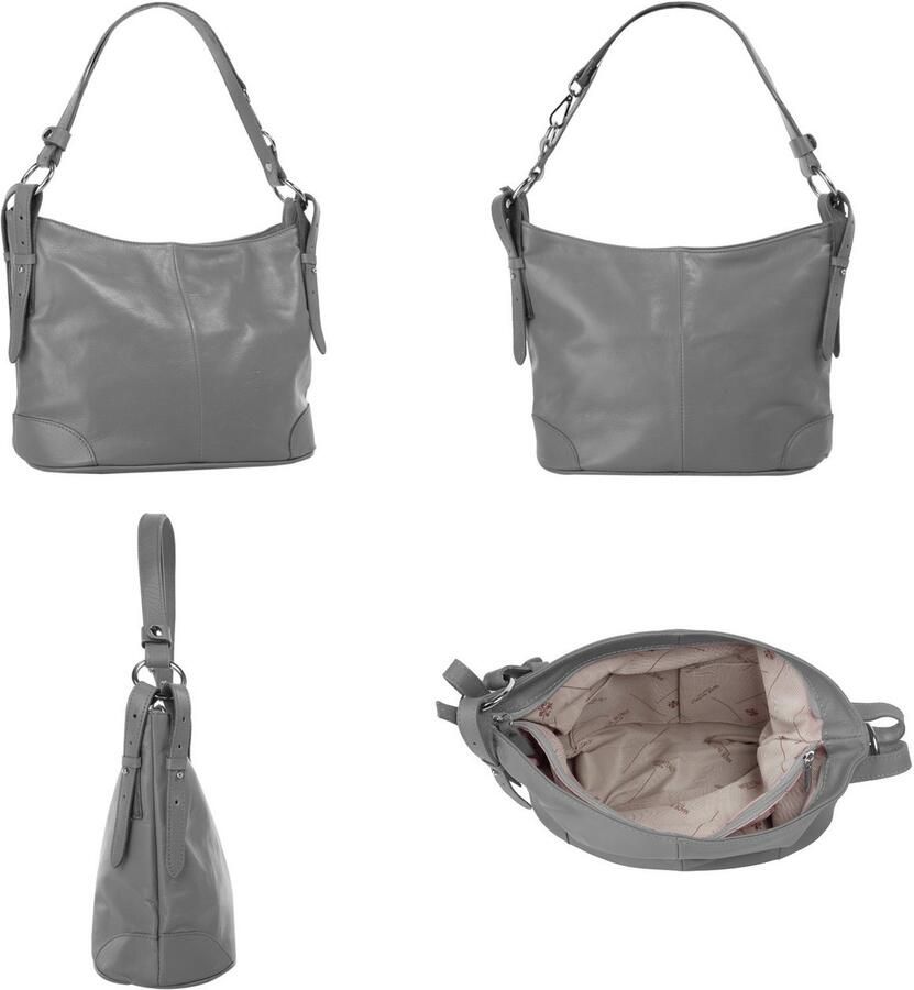 Sa tha Look Schoudertas echt leer made in italy