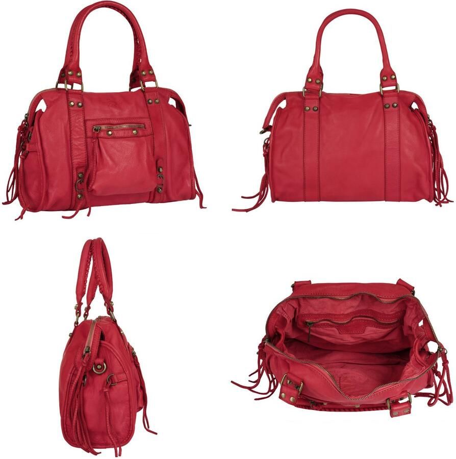 Sa tha Look Shopper echt leer made in italy (1-delig)