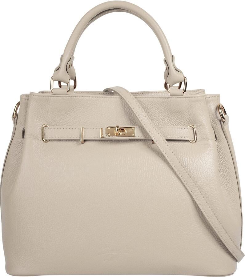 Sa tha Look Tas echt leer gemaakt in italië ruime handtas met smartphonevak - Foto 5