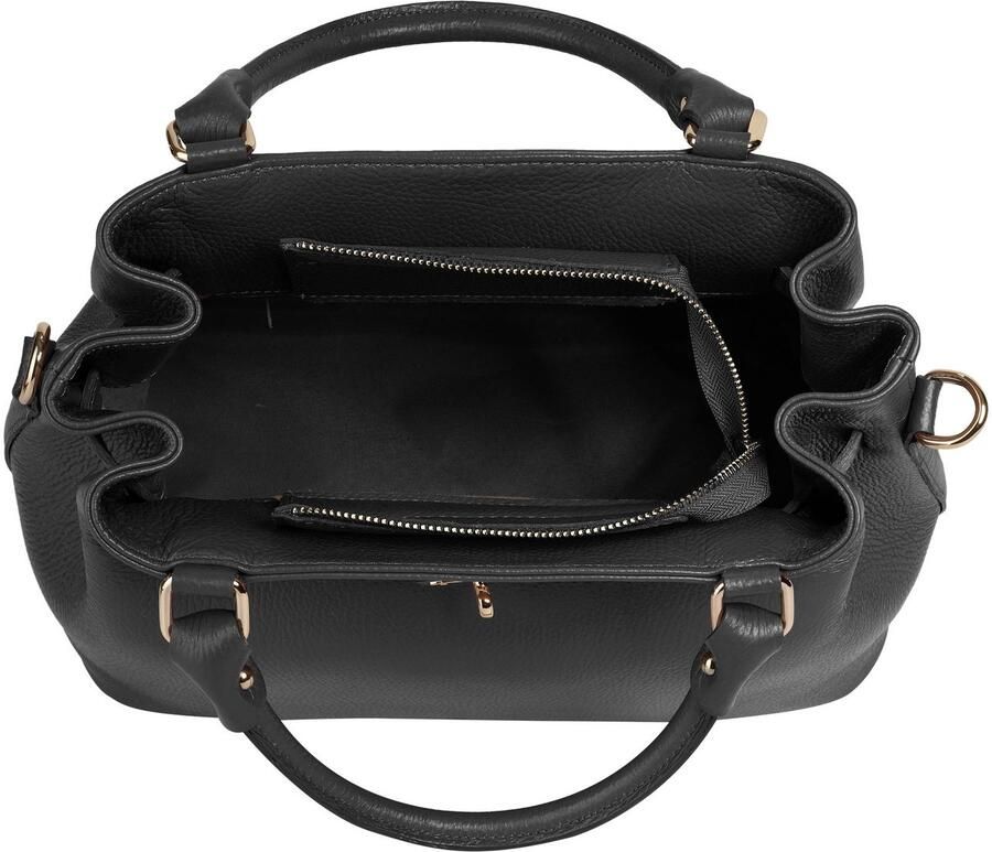 Sa tha Look Tas echt leer gemaakt in italië ruime handtas met smartphonevak