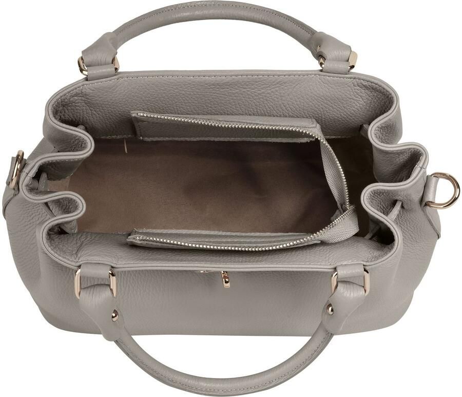 Sa tha Look Tas echt leer gemaakt in italië ruime handtas met smartphonevak