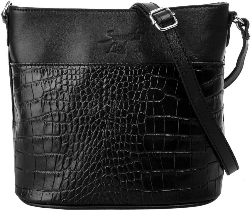 Sa tha Look Schoudertas echt leer made in italy
