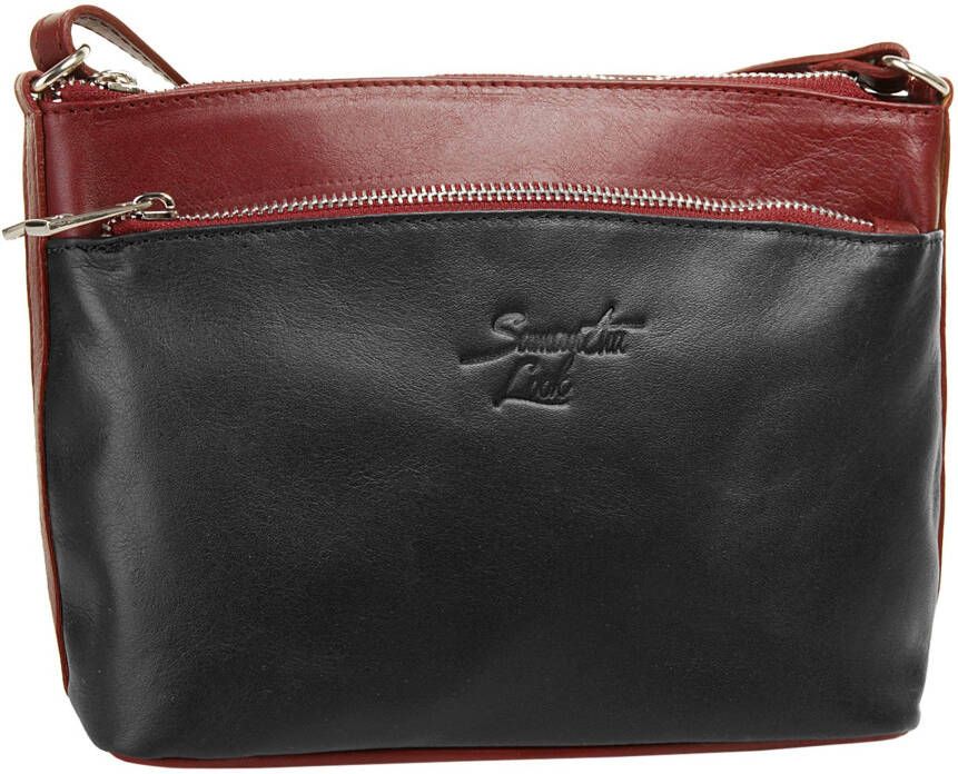 Sa tha Look Schoudertas echt leer made in italy