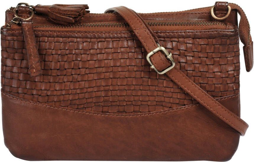 Sa tha Look Schoudertas echt leer made in italy
