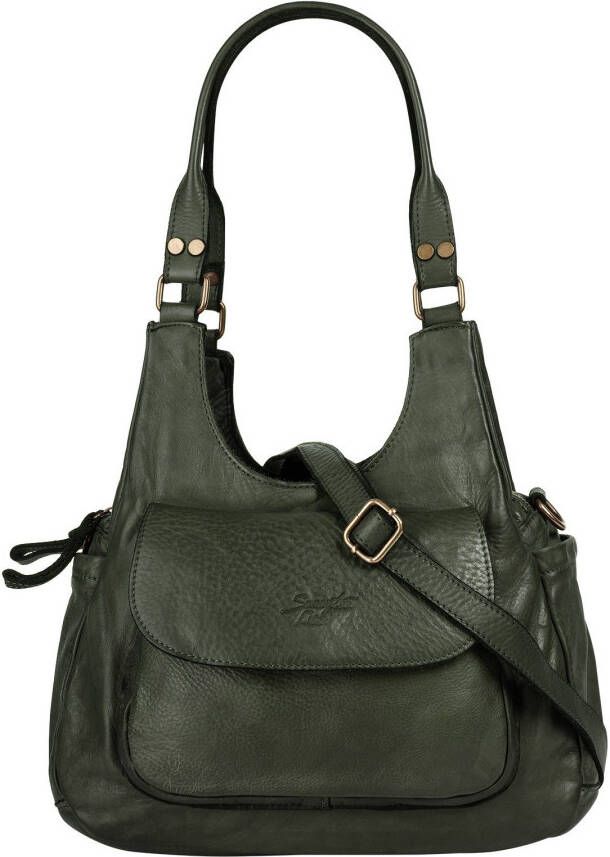 Sa tha Look Schoudertas echt leer made in italy