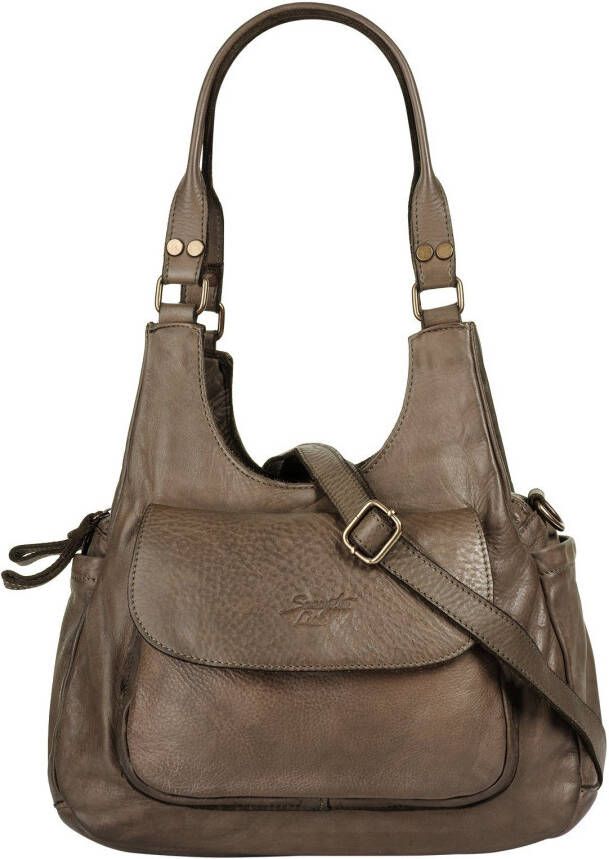 Sa tha Look Schoudertas echt leer made in italy
