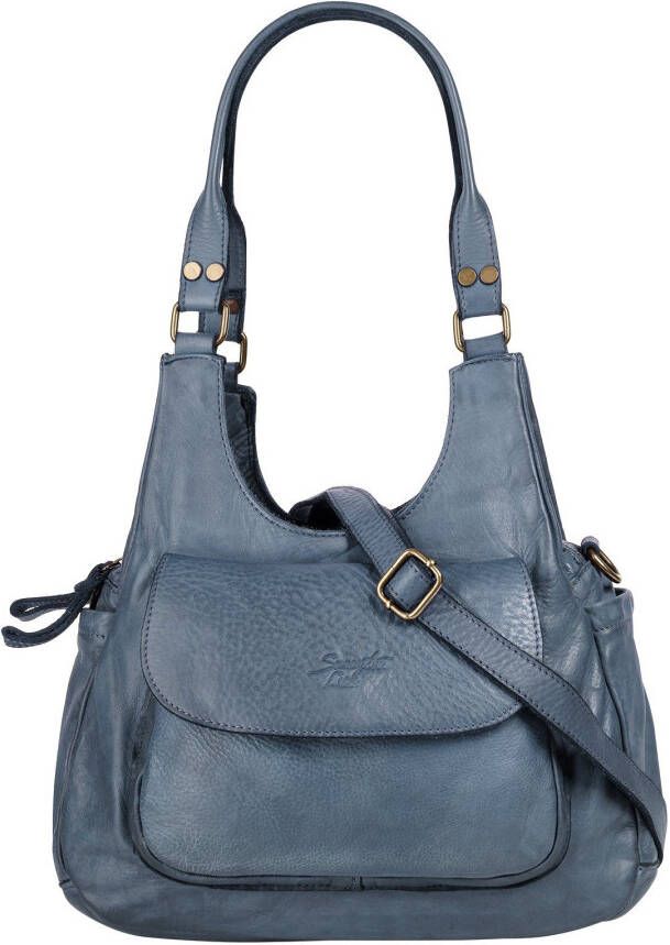 Sa tha Look Schoudertas echt leer made in italy