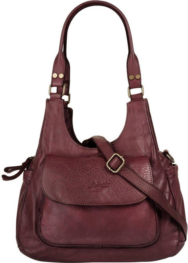 Sa tha Look Schoudertas echt leer made in italy