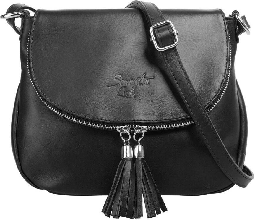 Sa tha Look Schoudertas echt leer made in italy
