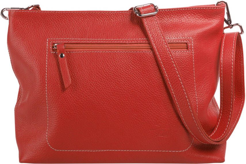 Sa tha Look Schoudertas echt leer made in italy