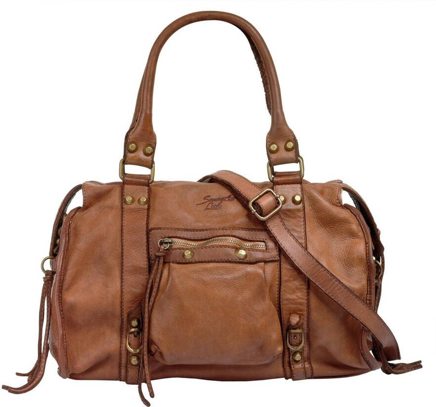 Sa tha Look Shopper echt leer made in italy (1-delig)