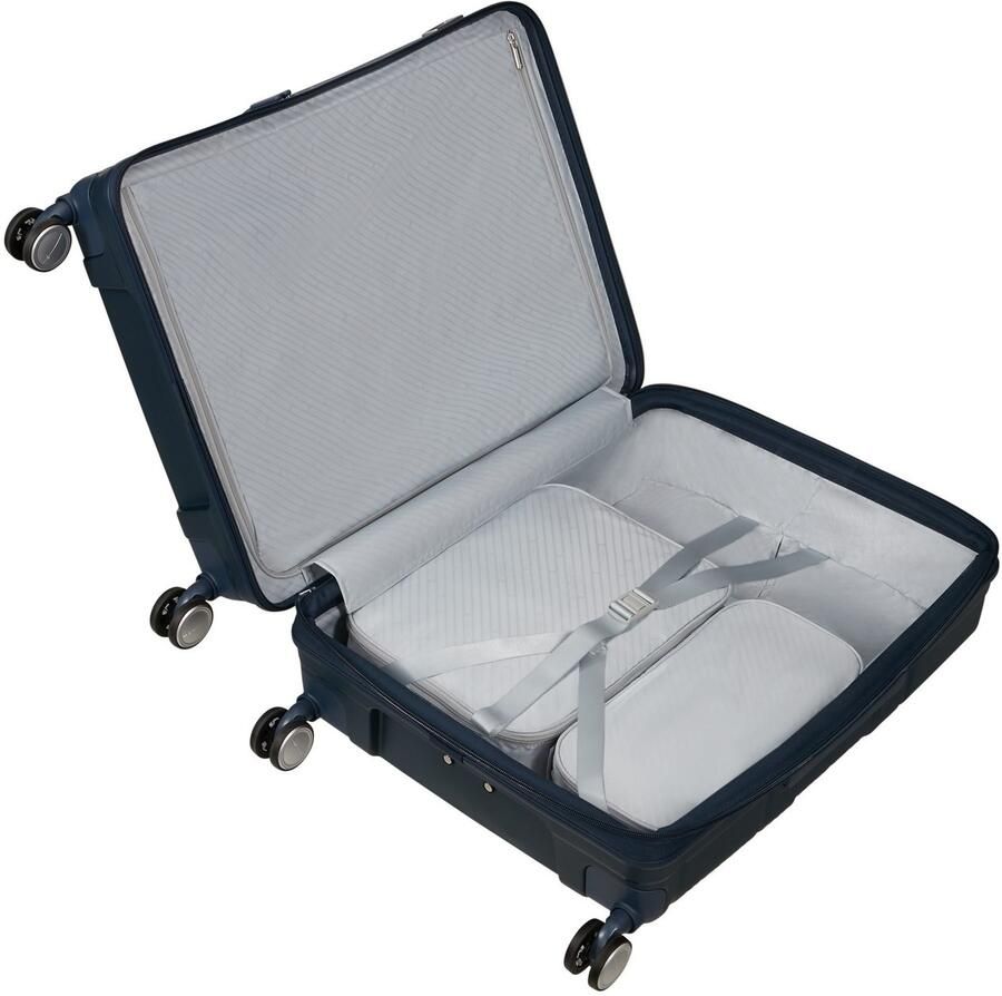 Samsonite Hardshell-trolley PARALUX verschillende maten en kleuren Reisbagage met voorvak pakblokjes scheidingskussen
