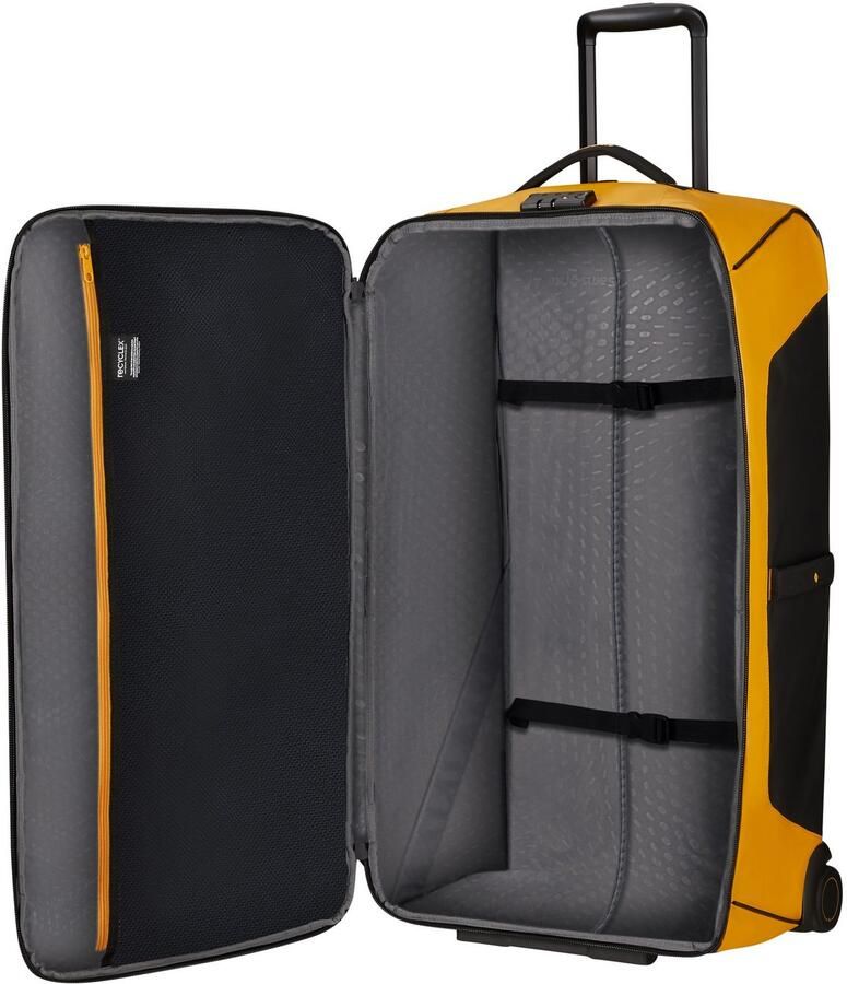 Samsonite Reistas ECODIVER 79 cm Yellow met trolley- en rugzakfunctie gedeeltelijk van gerecycled materiaal