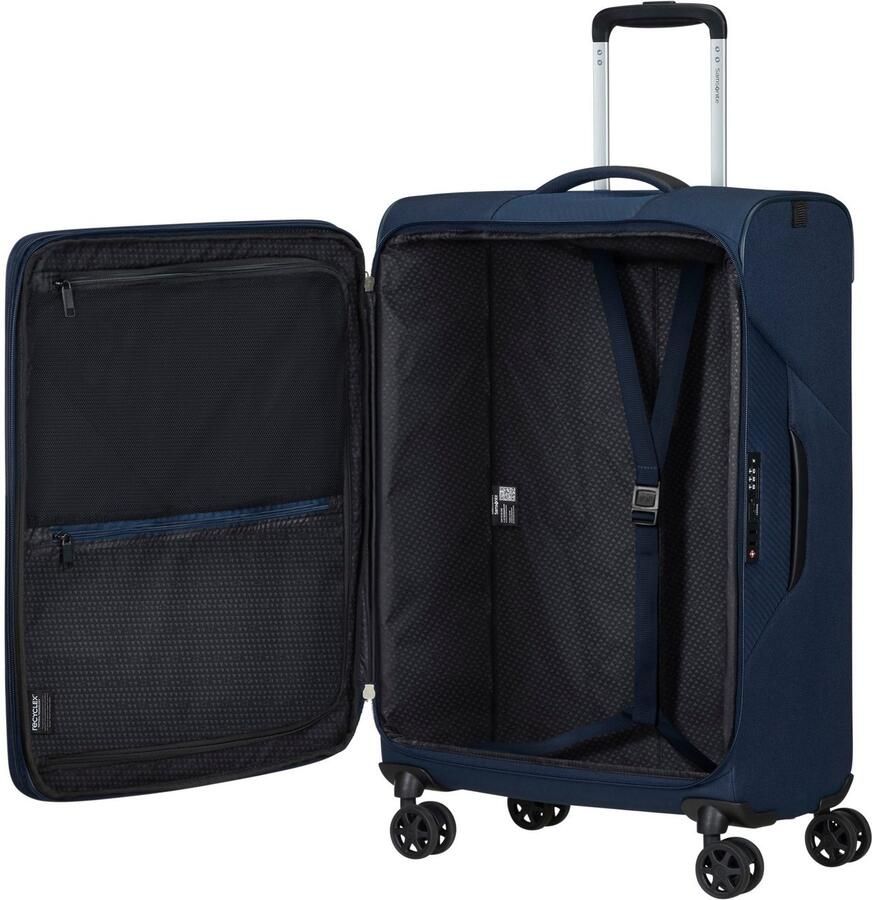 Samsonite Zachte bagage trolley LITEBEAM verschillende maten en kleuren Reiskoffer ruimbagage trolley volume uitbreiding bij M L