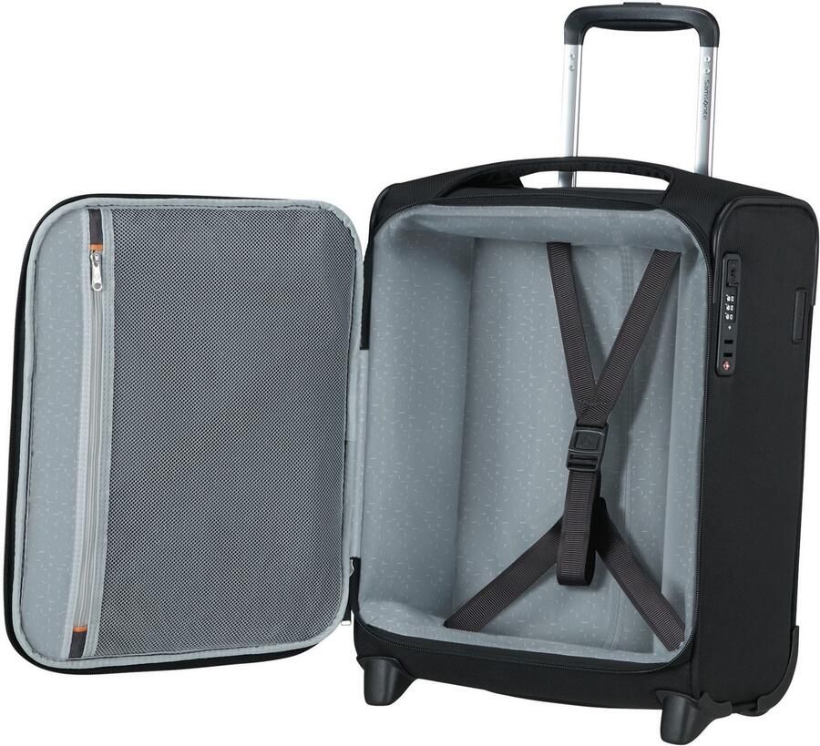 Samsonite Zachte bagage trolley RE-LITE 45 cm Underseater handbagage TSA-slot reiskoffer laptopvak (set 2 stuks Met pakkubus)