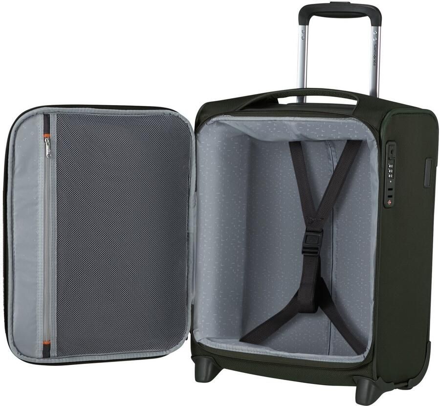 Samsonite Zachte bagage trolley RE-LITE 45 cm Underseater handbagage TSA-slot reiskoffer laptopvak (set 2 stuks Met pakkubus)