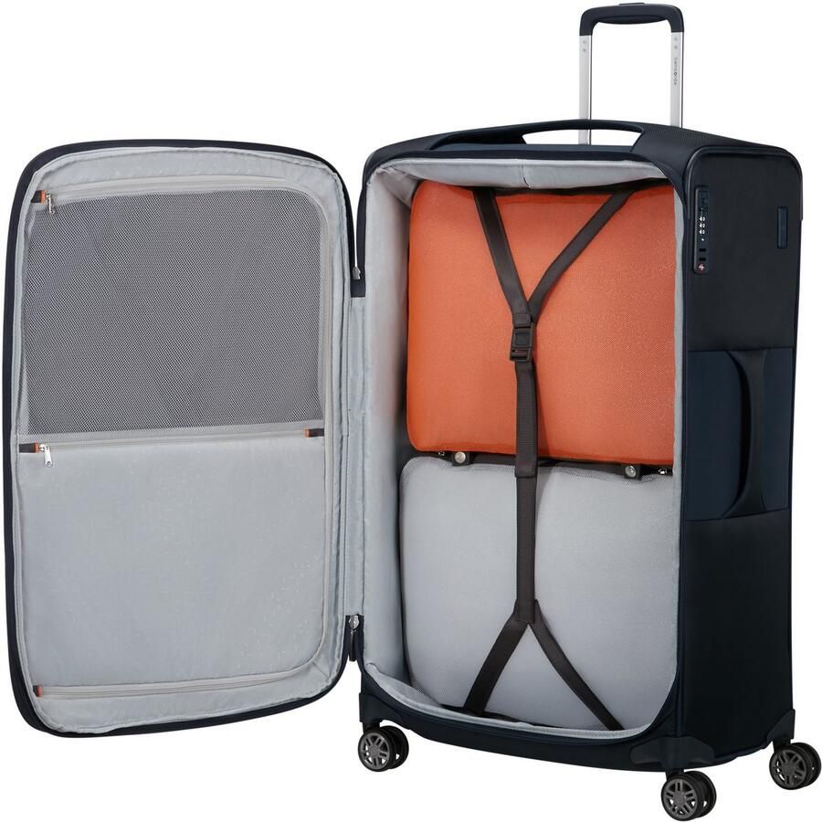 Samsonite Zachte bagage trolley RE-LITE verschillende maten en kleuren Reiskoffer TSA-slot stickervel volume uitbreiding laptopvak (set 2 stuks Met 2 pack cubes)